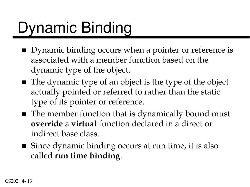 PPT Introduction to C++ Dynamic Binding and User Defined Type