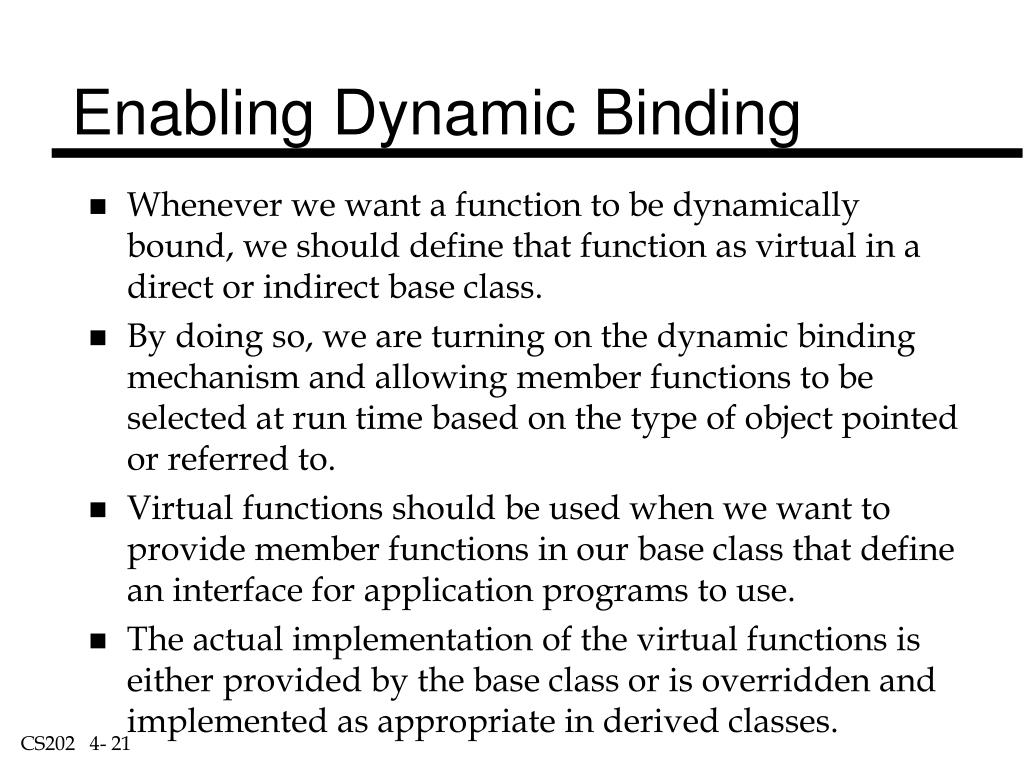 PPT Introduction to C++ Dynamic Binding and User Defined Type