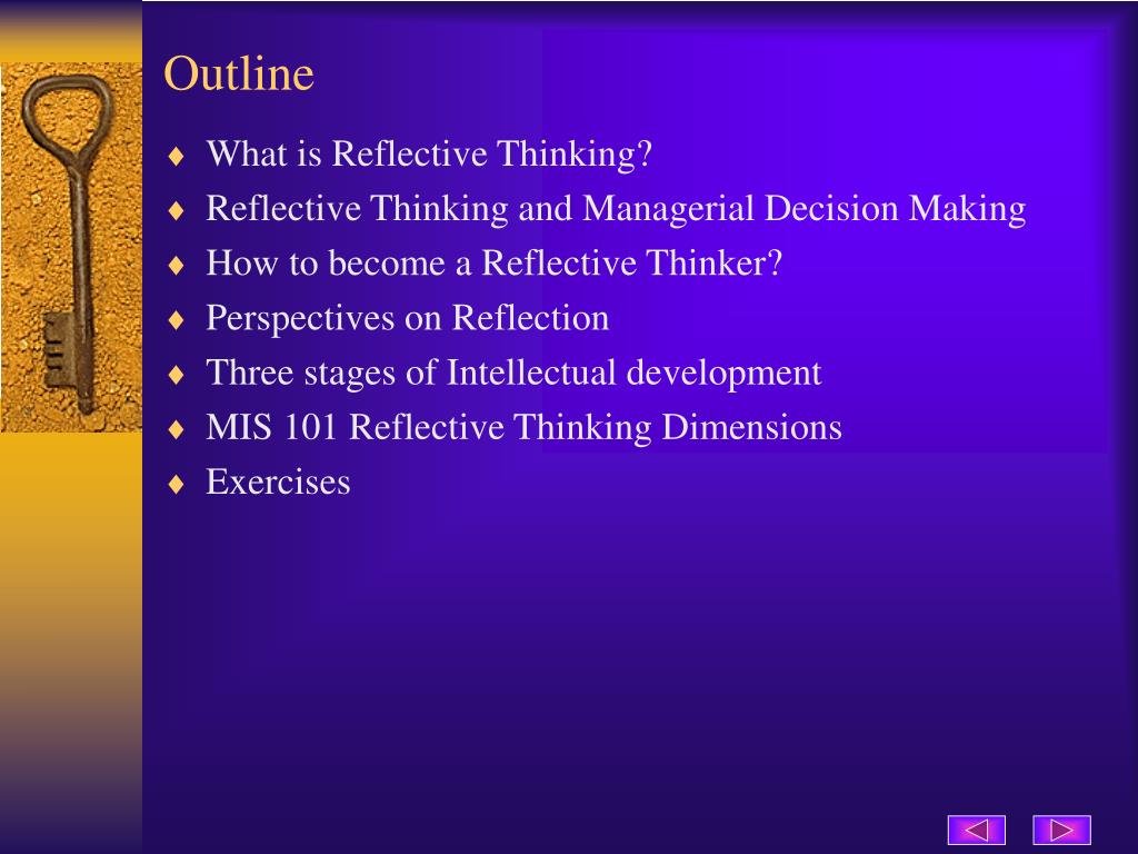 PPT Reflective Thinking Skills PowerPoint Presentation ID217981