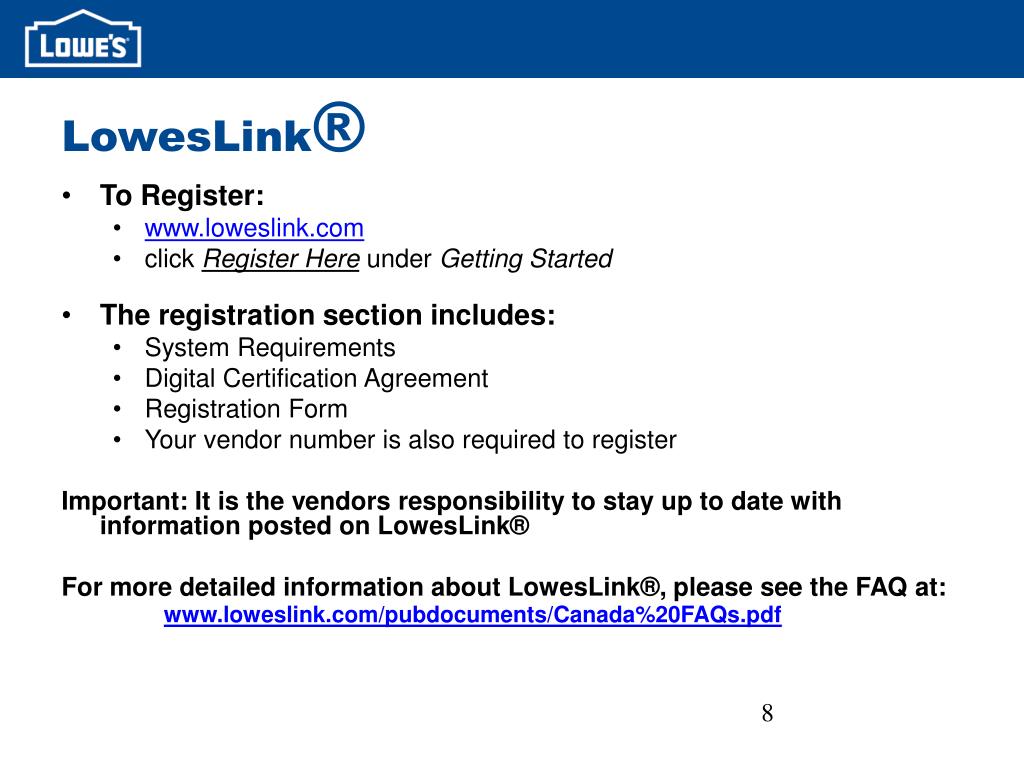 PPT Lowe’s Canada Vendor Requirements PowerPoint Presentation, free