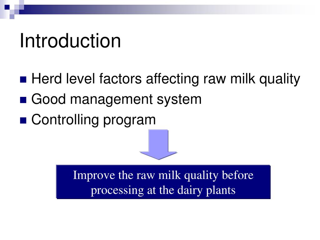 PPT Milk Quality Control PowerPoint Presentation, free download ID219371