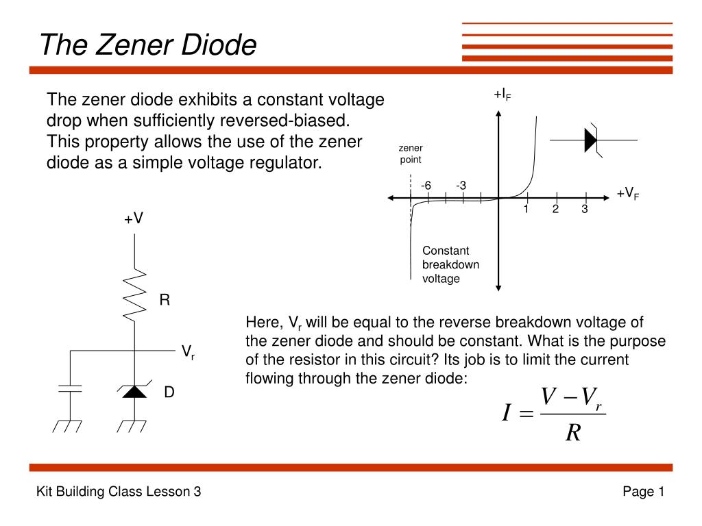 PPT The Zener Diode PowerPoint Presentation, free