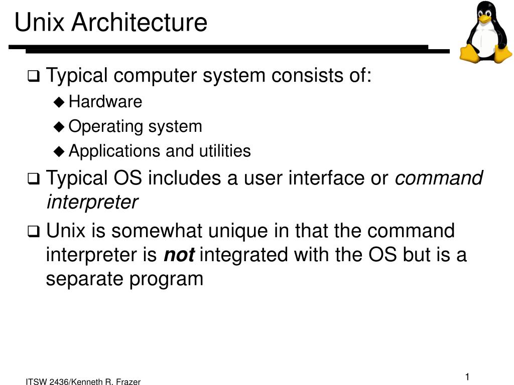 PPT Unix Architecture PowerPoint Presentation ID221171