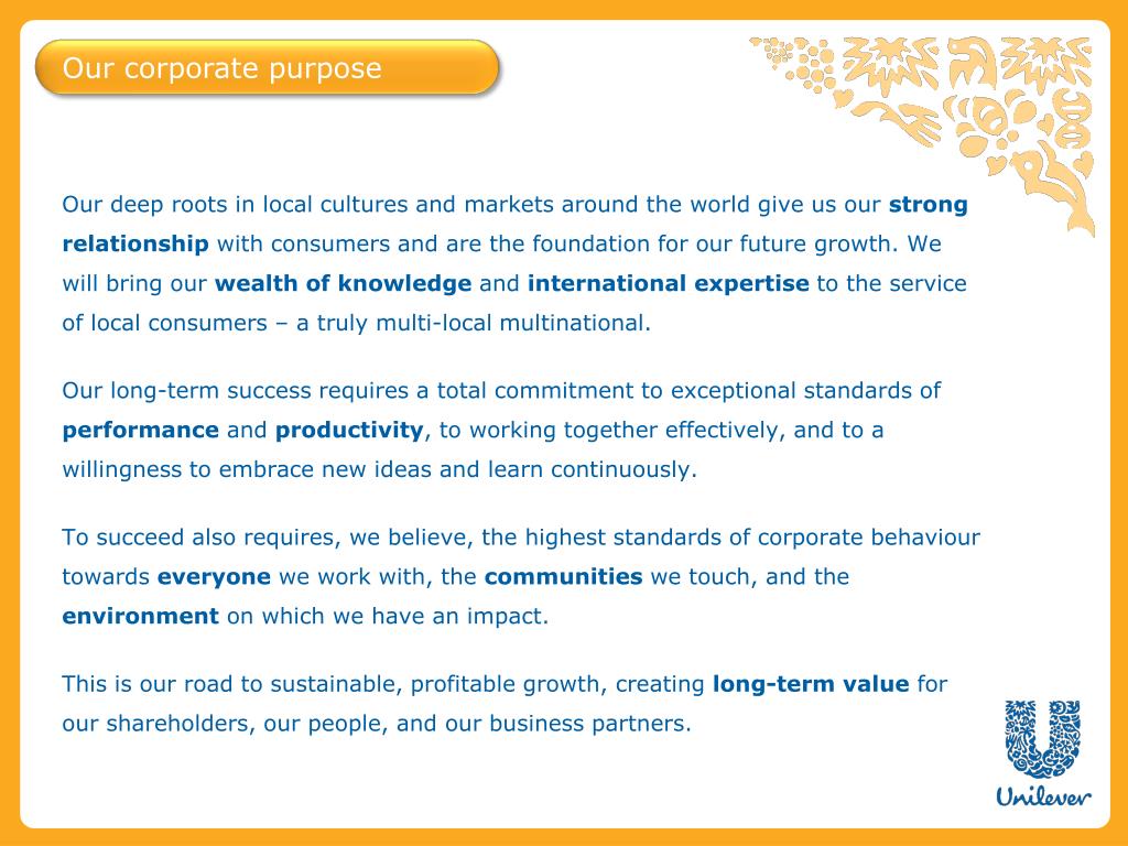 PPT ABOUT UNILEVER PowerPoint Presentation, free download ID221895