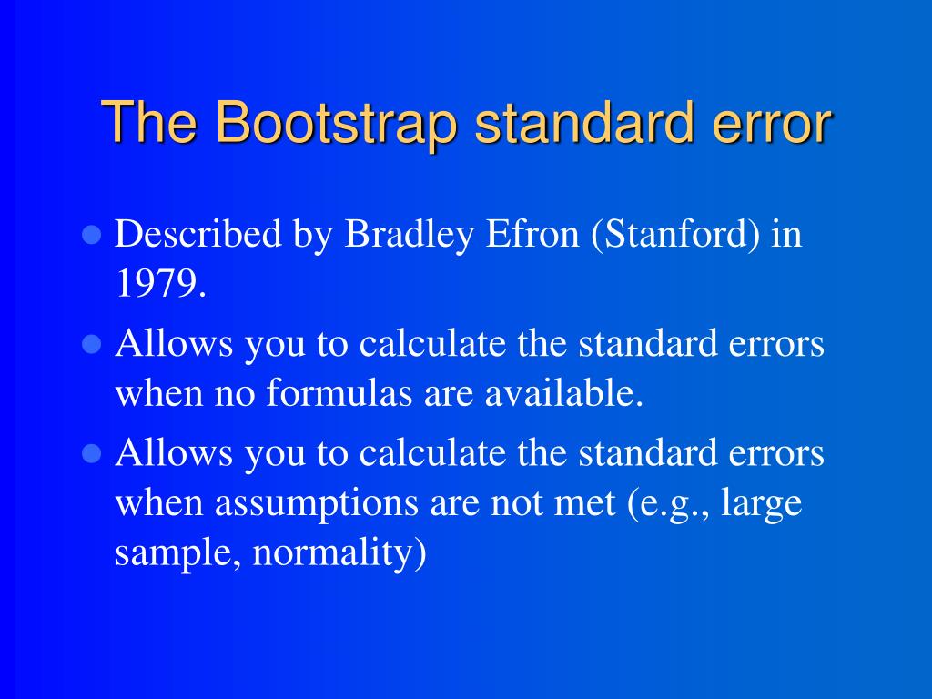 PPT Bootstrap and CrossValidation PowerPoint Presentation, free