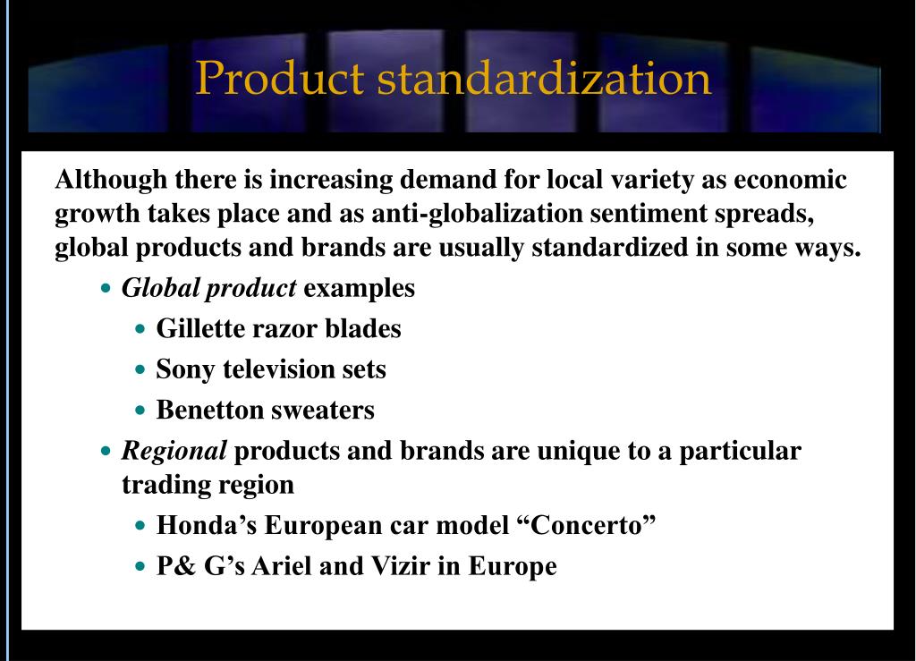 PPT Product standardization PowerPoint Presentation, free download