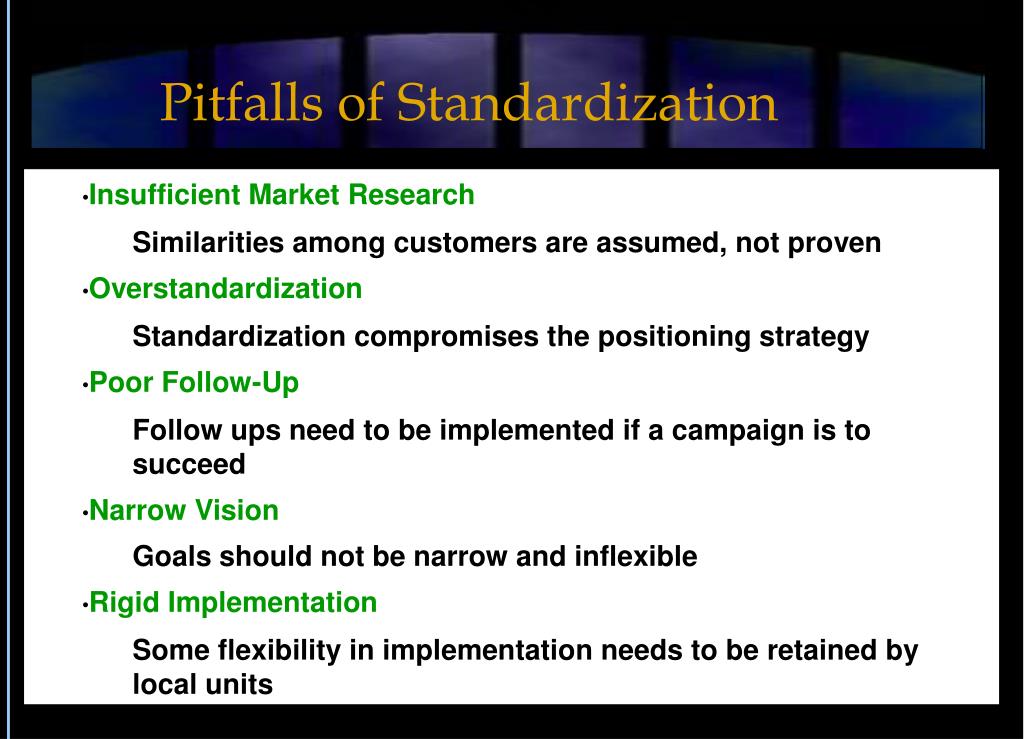 PPT Product standardization PowerPoint Presentation ID222270