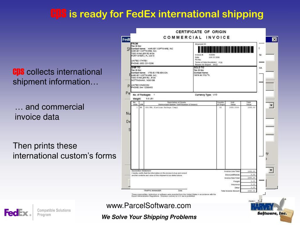 FedEx Parcel Shipment Options Cavallo Support