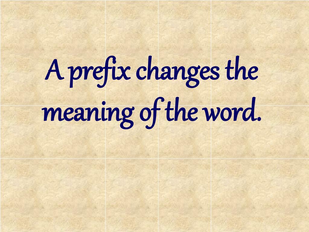 PPT Prefixes and Suffixes PowerPoint Presentation, free download ID