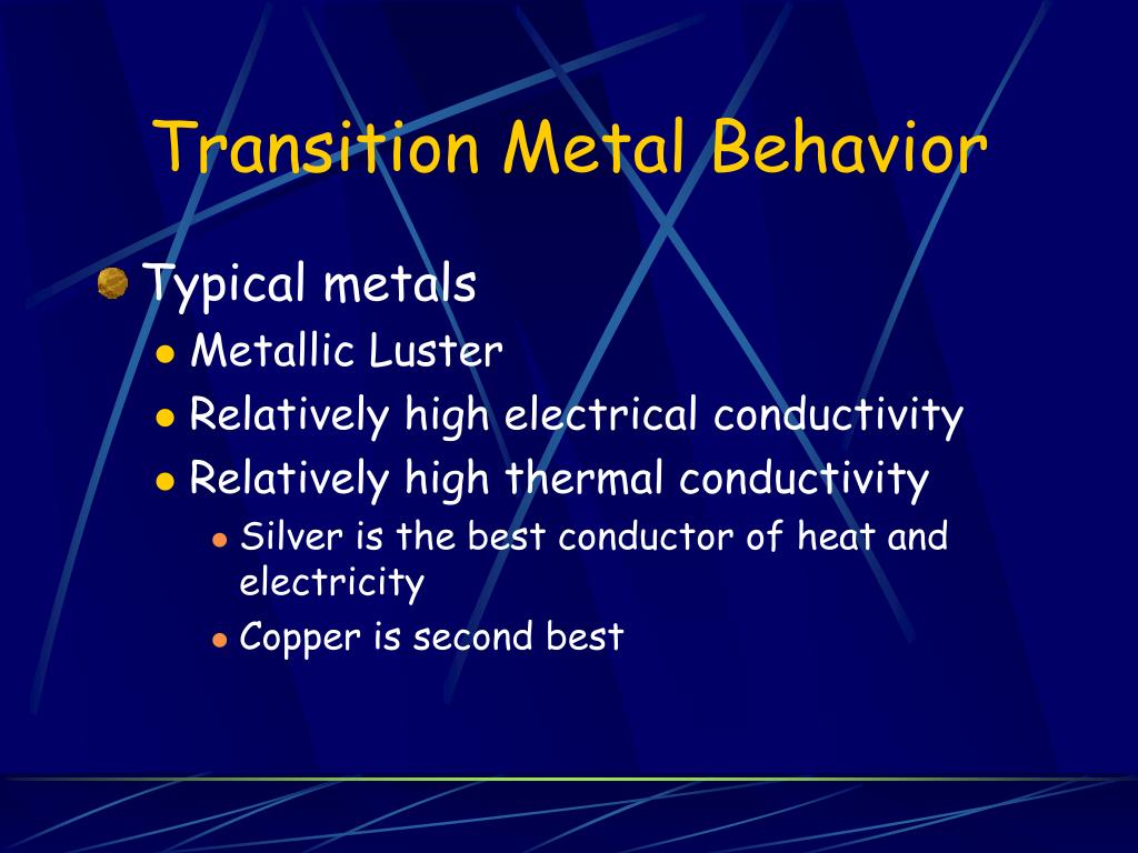 PPT Transition Metals & Coordination Chemistry PowerPoint