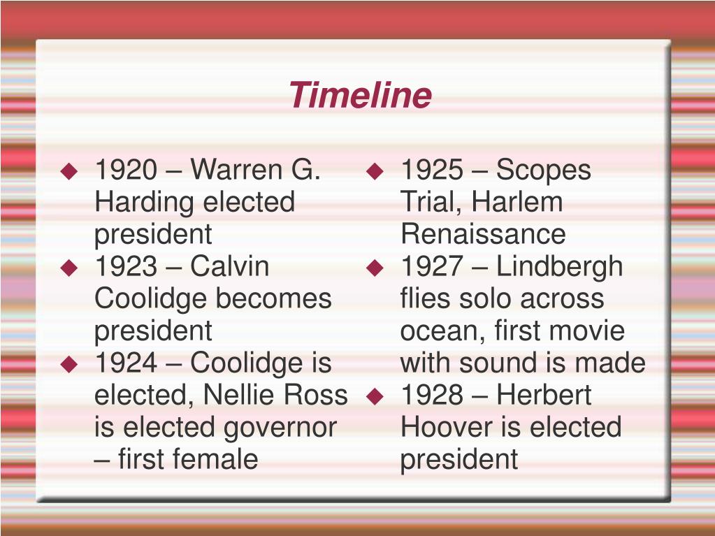 PPT Chapter 11 The Roaring Twenties 19191929 PowerPoint