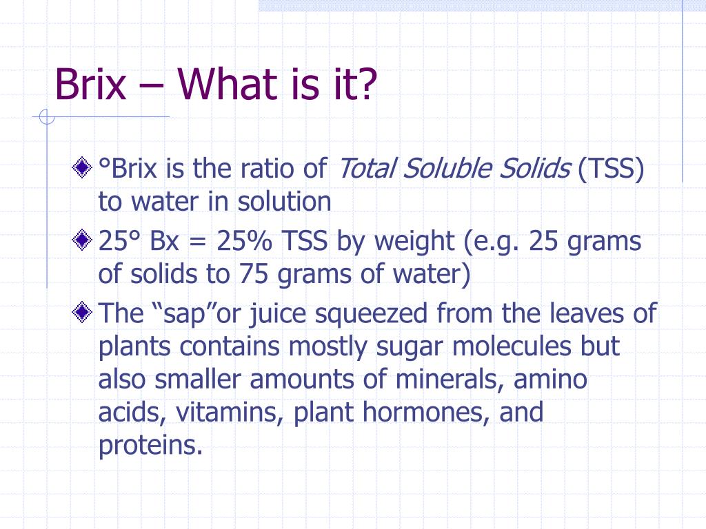 PPT Measuring Food Quality with a Brix Meter (refractometer