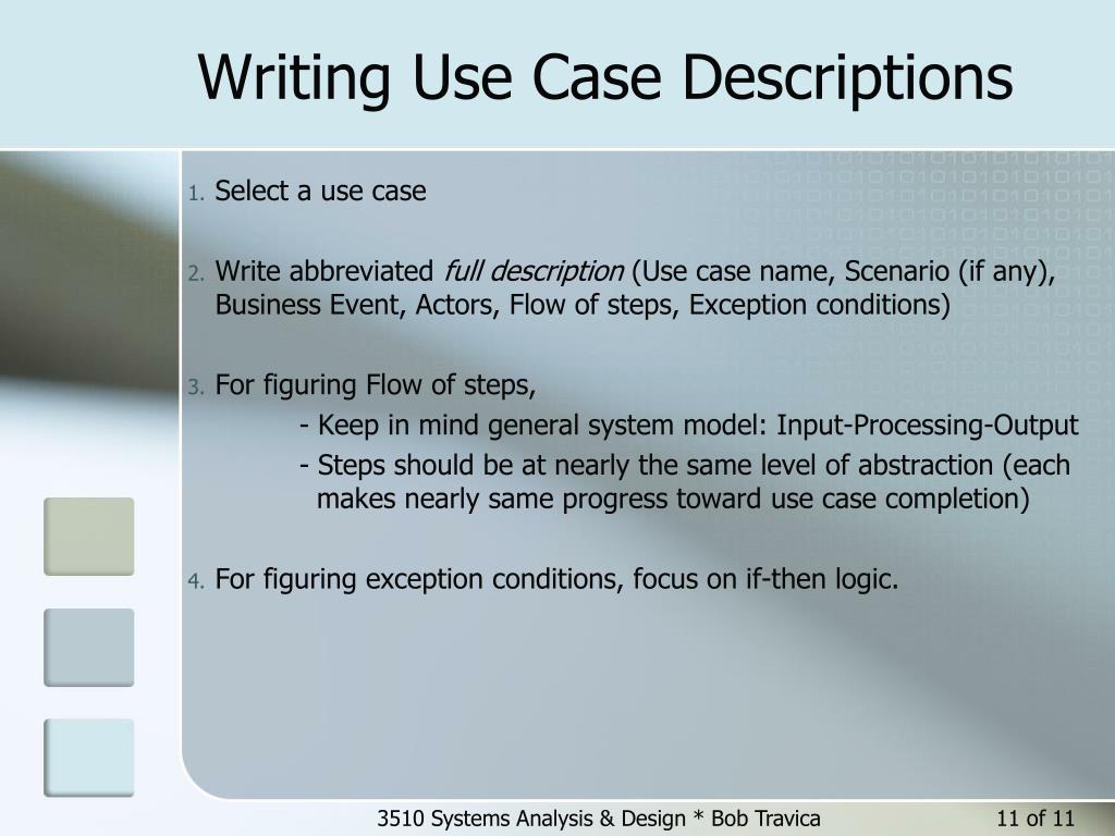 PPT Use Case description PowerPoint Presentation, free download ID