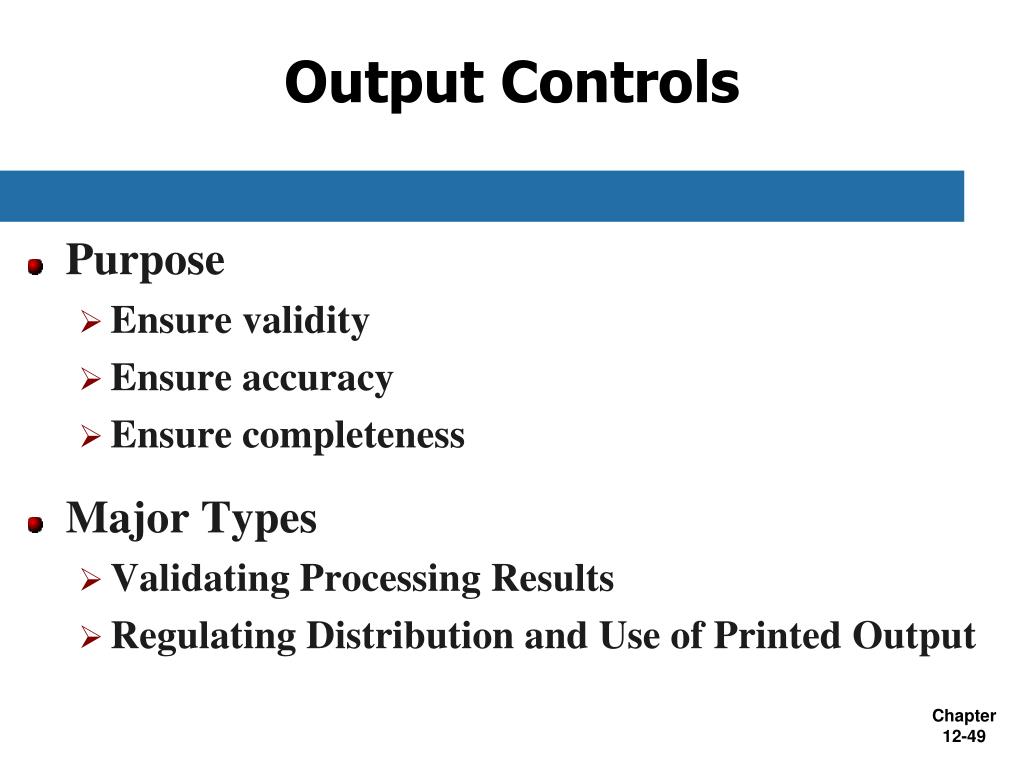 PPT Chapter 12 Computer Controls for Organizations and Accounting