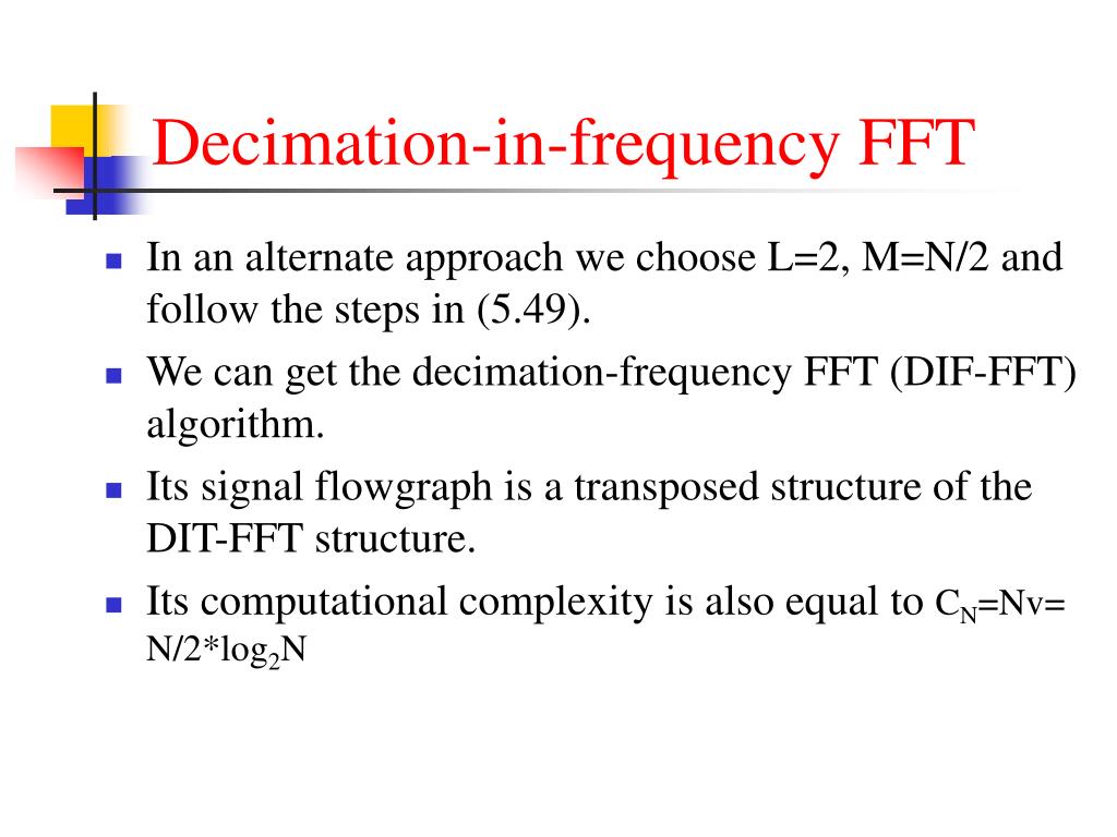 PPT Chapter 5. The Discrete Fourier Transform PowerPoint Presentation