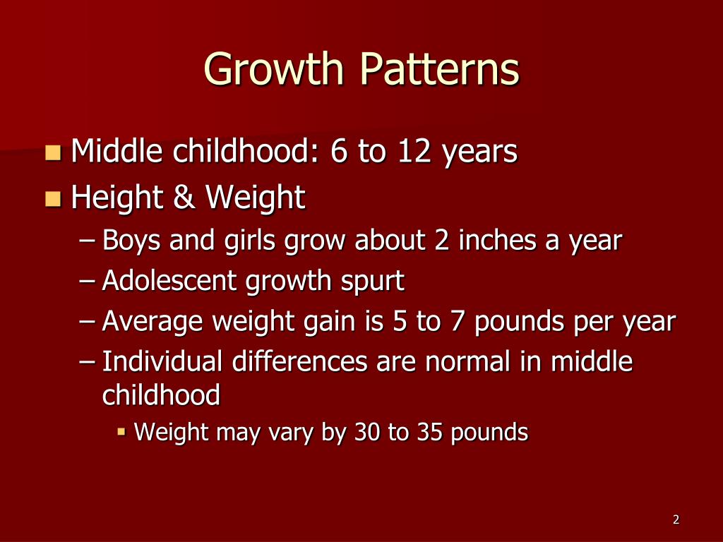 PPT Middle Childhood Physical Development PowerPoint Presentation