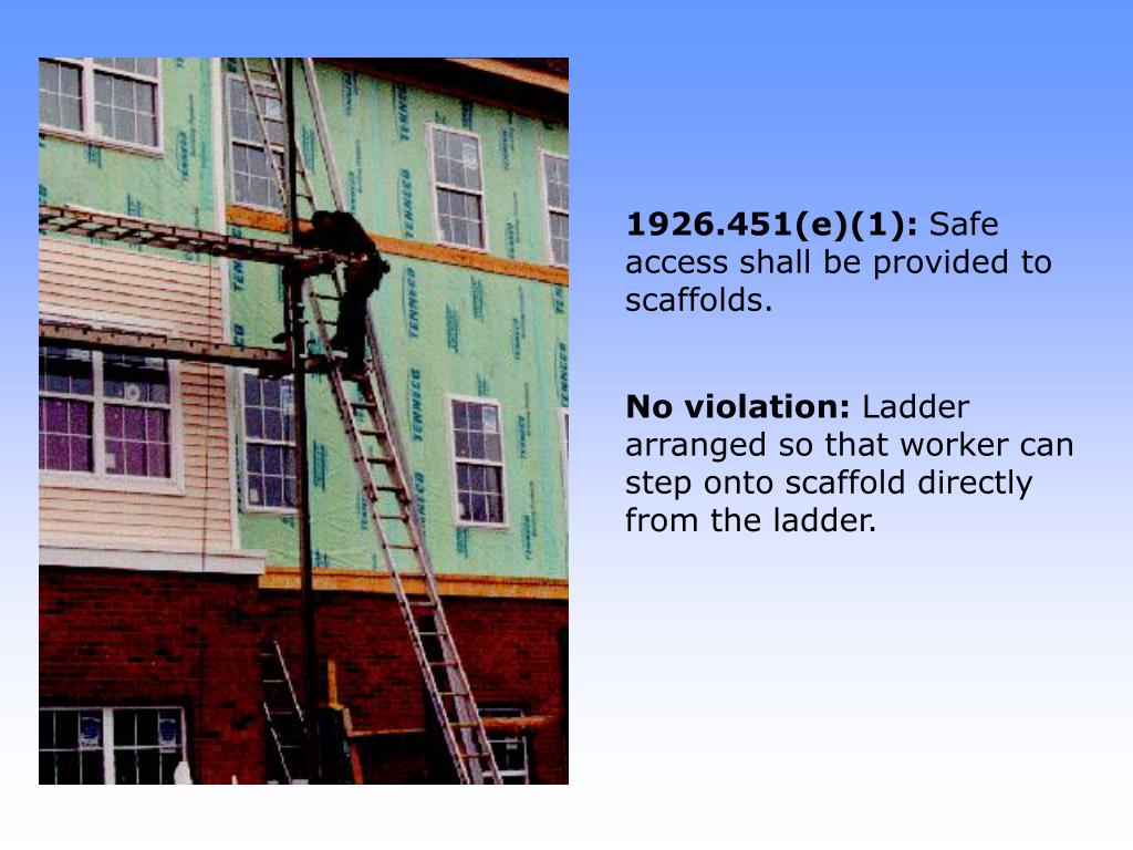 PPT PUMP JACK/LADDER JACK SCAFFOLD PHOTO COMPLIANCE GUIDE PowerPoint