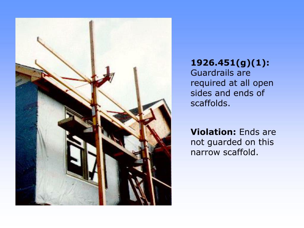 PPT PUMP JACK/LADDER JACK SCAFFOLD PHOTO COMPLIANCE GUIDE PowerPoint