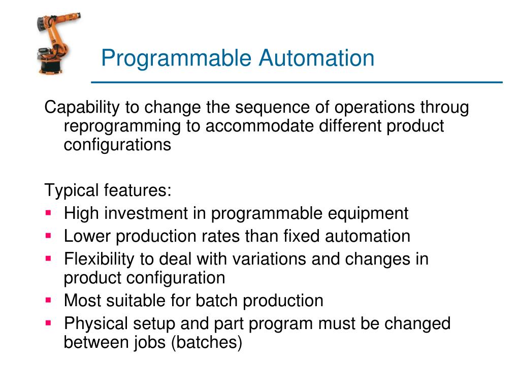 PPT Industrial Automation (IE423 Computer Integrated Manufacturing