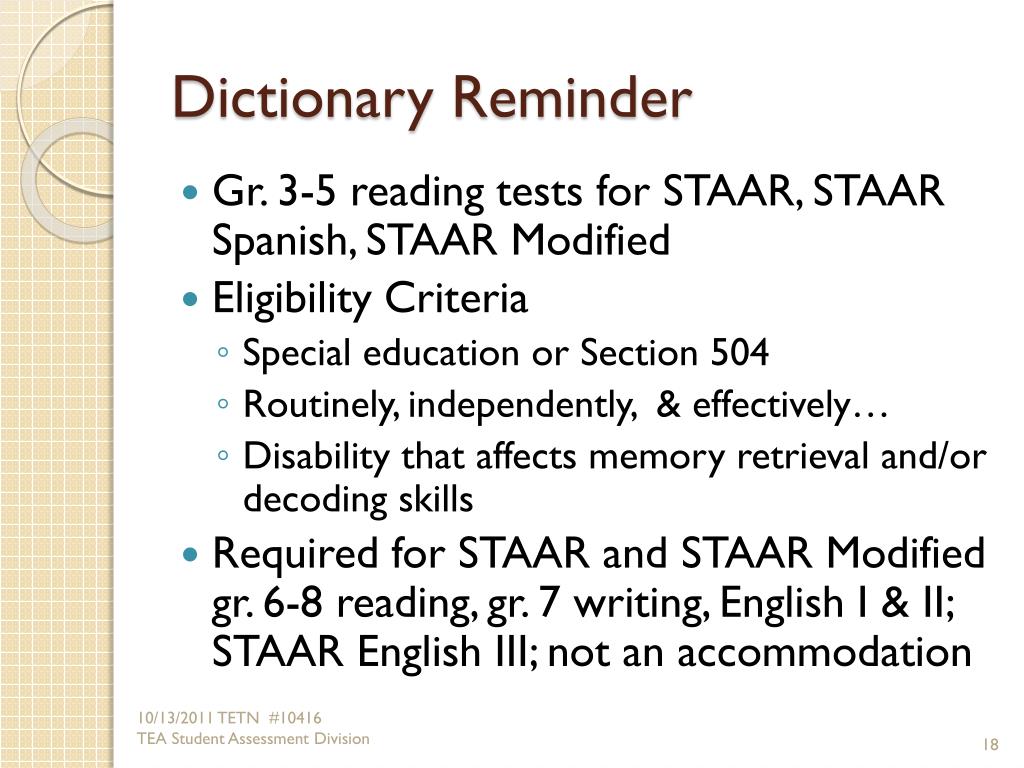 dictionary reminder l - Smells Like A Memory Staar Test Answer Key