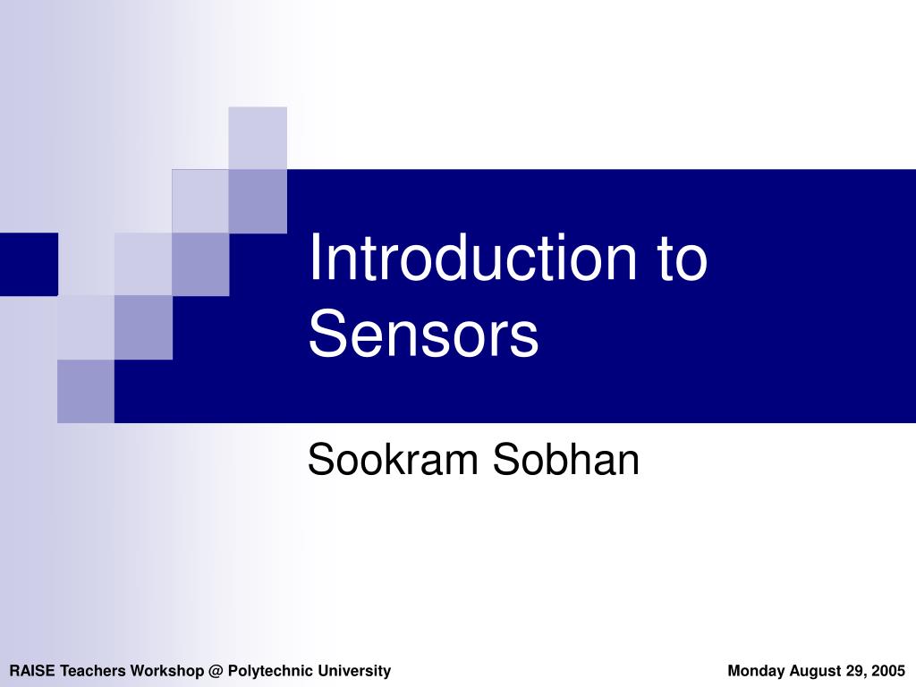 PPT Introduction to Sensors PowerPoint Presentation, free download