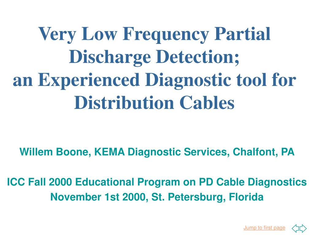 PPT Willem Boone, KEMA Diagnostic Services, Chalfont, PA ICC Fall