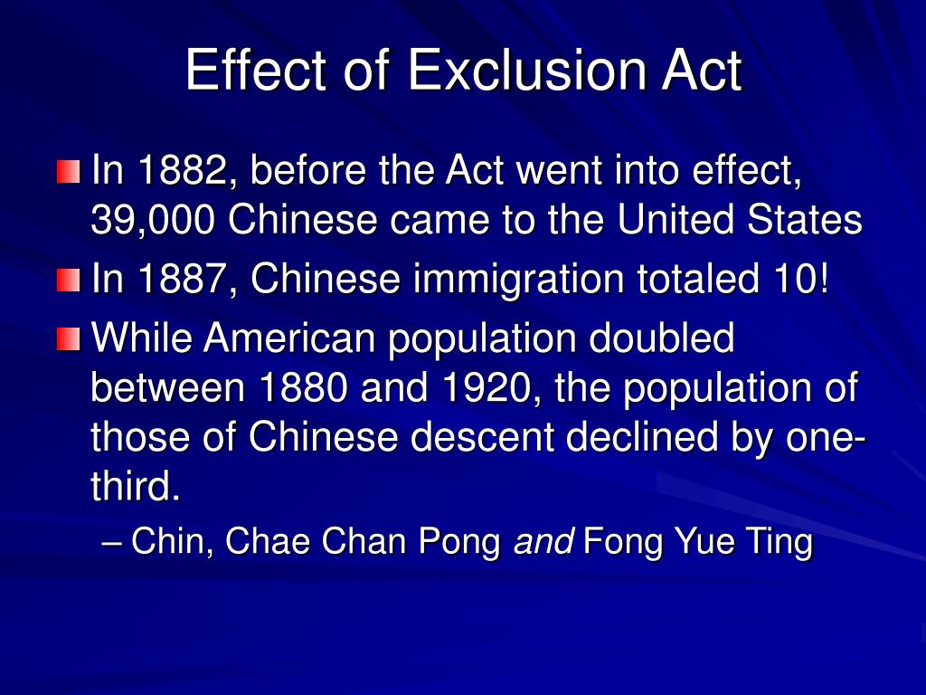 PPT The Chinese Exclusion Acts PowerPoint Presentation, free download