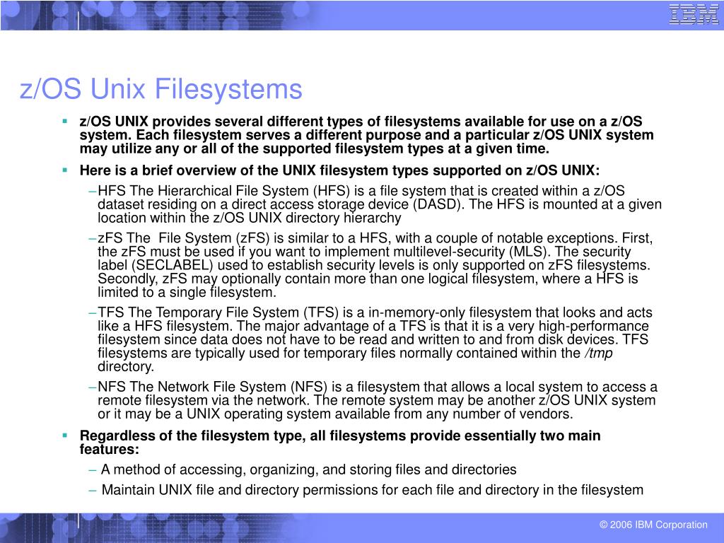 Z/Os Unix System Services Planning at James Harley blog