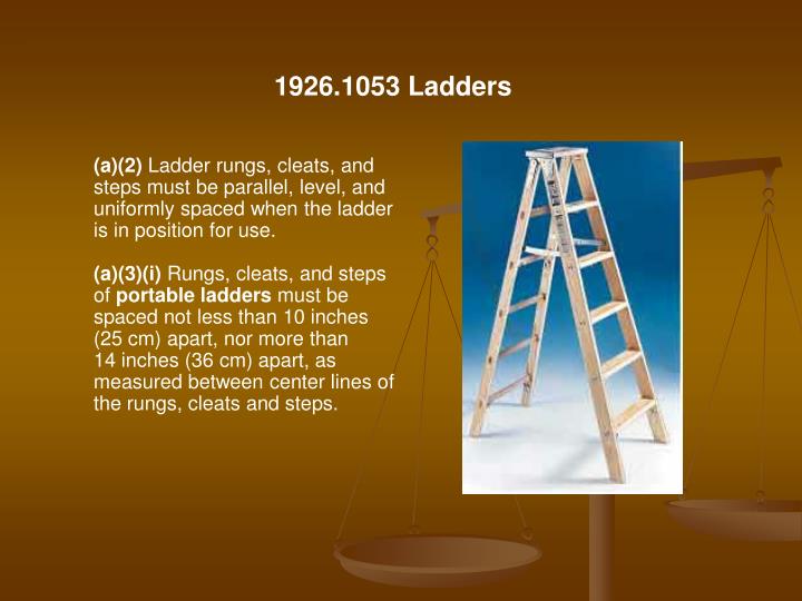 PPT CFR 29 1926 Subpart X Stairways and Ladders PowerPoint