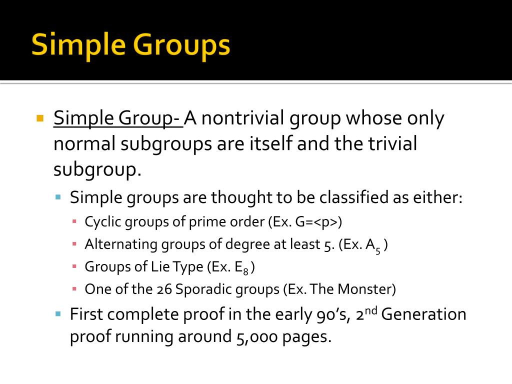 PPT Simple Groups of Lie Type PowerPoint Presentation ID236596