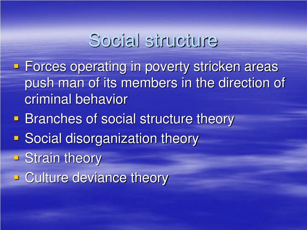 PPT Social structure theories PowerPoint Presentation, free download
