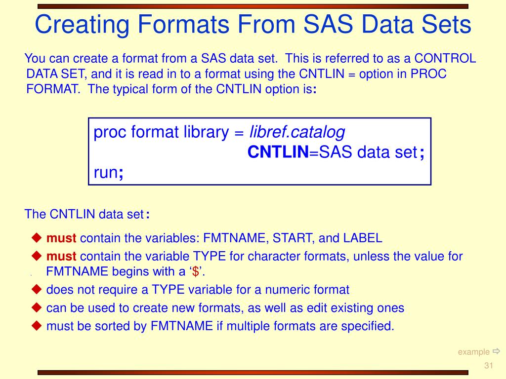 PPT Introduction to the SAS ® System’s PROC FORMAT PowerPoint