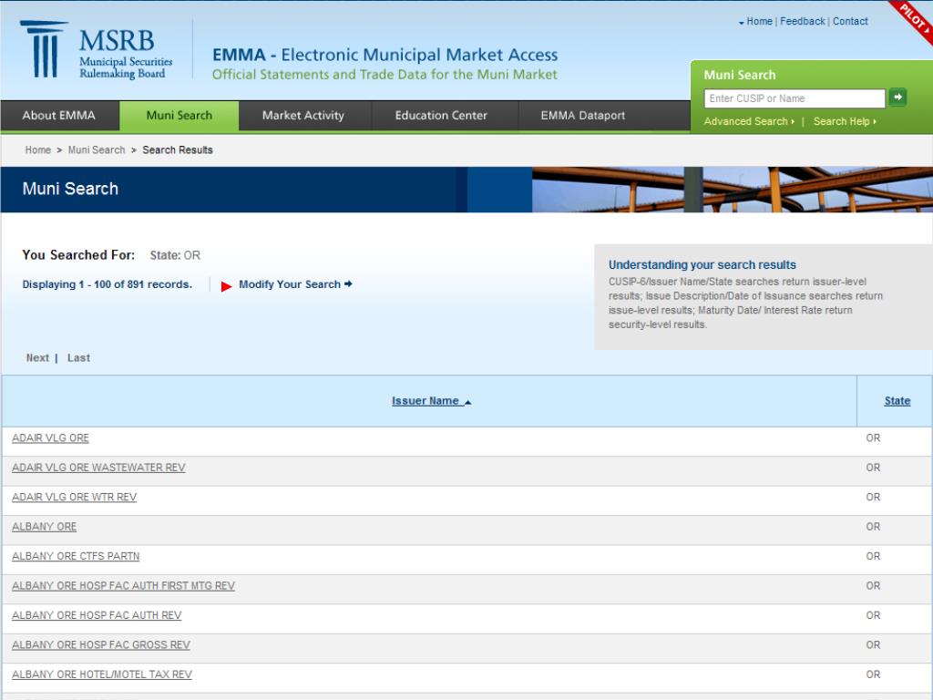 PPT Municipal Securities Rulemaking Board EMMA Electronic Municipal