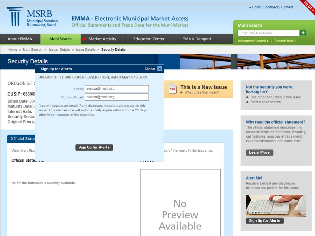 PPT Municipal Securities Rulemaking Board EMMA Electronic Municipal