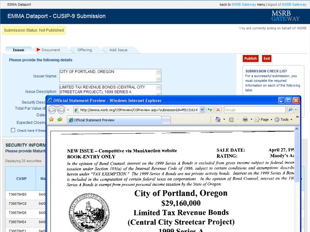 PPT Municipal Securities Rulemaking Board EMMA Electronic Municipal