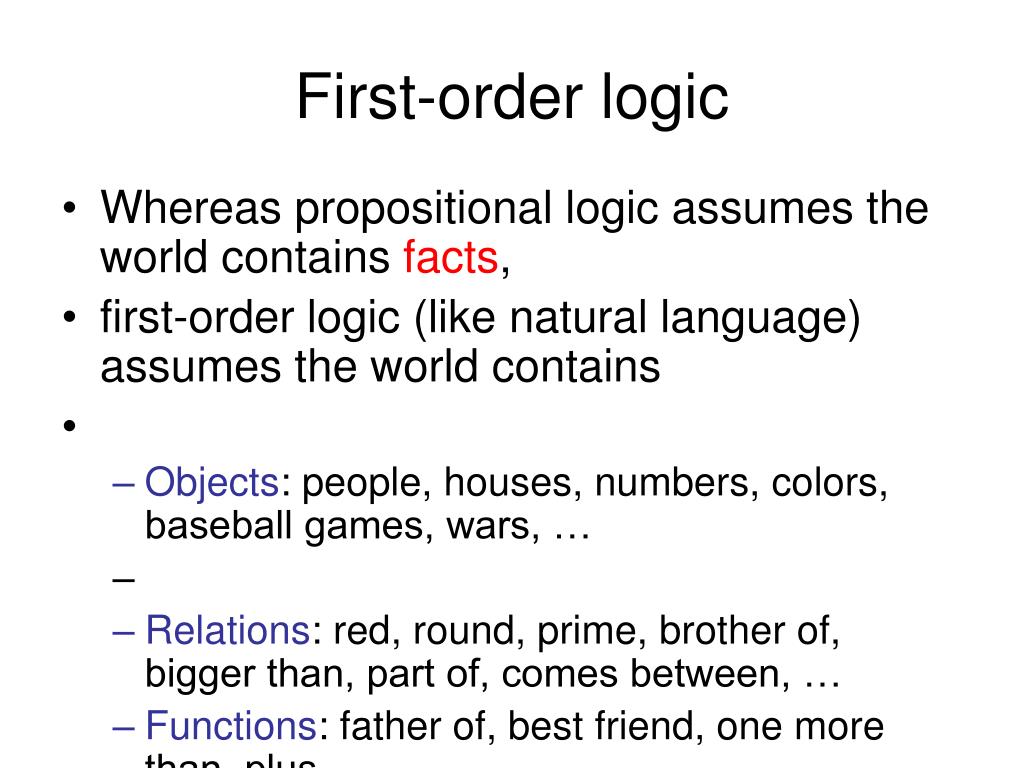 PPT FirstOrder Logic PowerPoint Presentation, free download ID238015