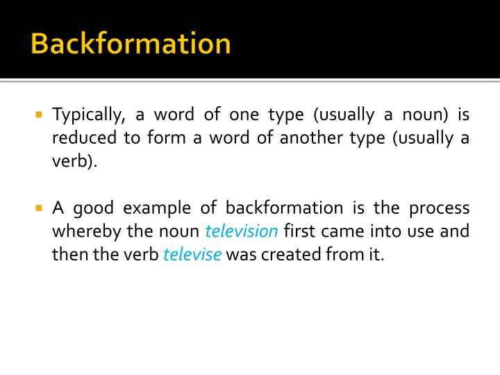 PPT Wordformation processes PowerPoint Presentation ID239448