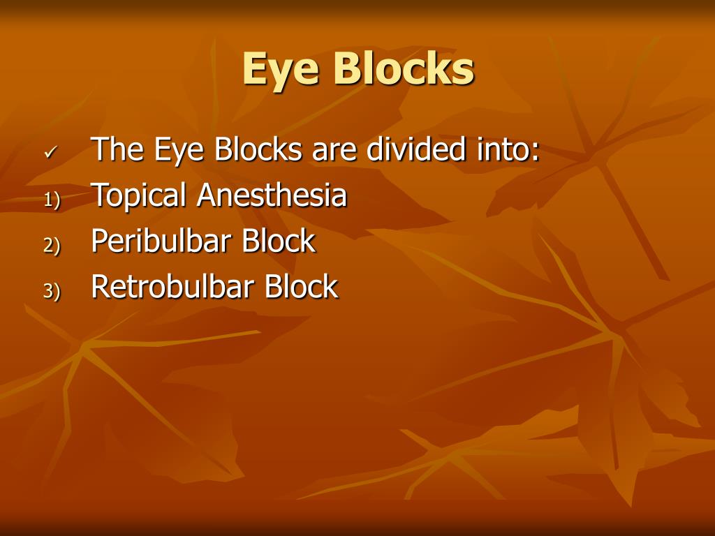 PPT Peripheral Blocks 4 Eye Blocks and Airway Blocks PowerPoint