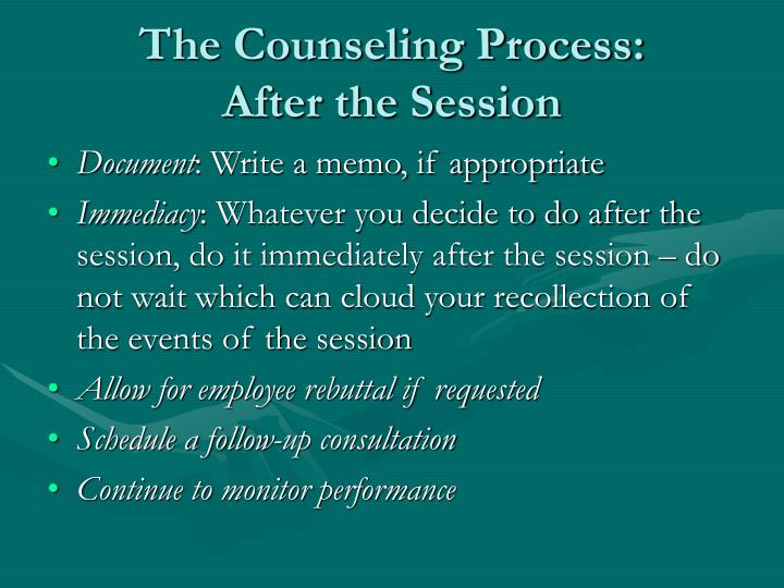 PPT The Use of Counseling and Discipline to Improve Employee