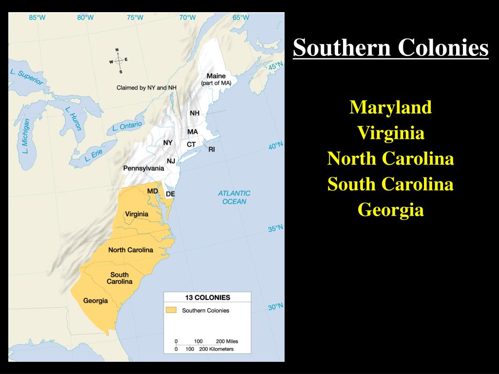 PPT Southern Colonies Maryland Virginia North Carolina South Carolina