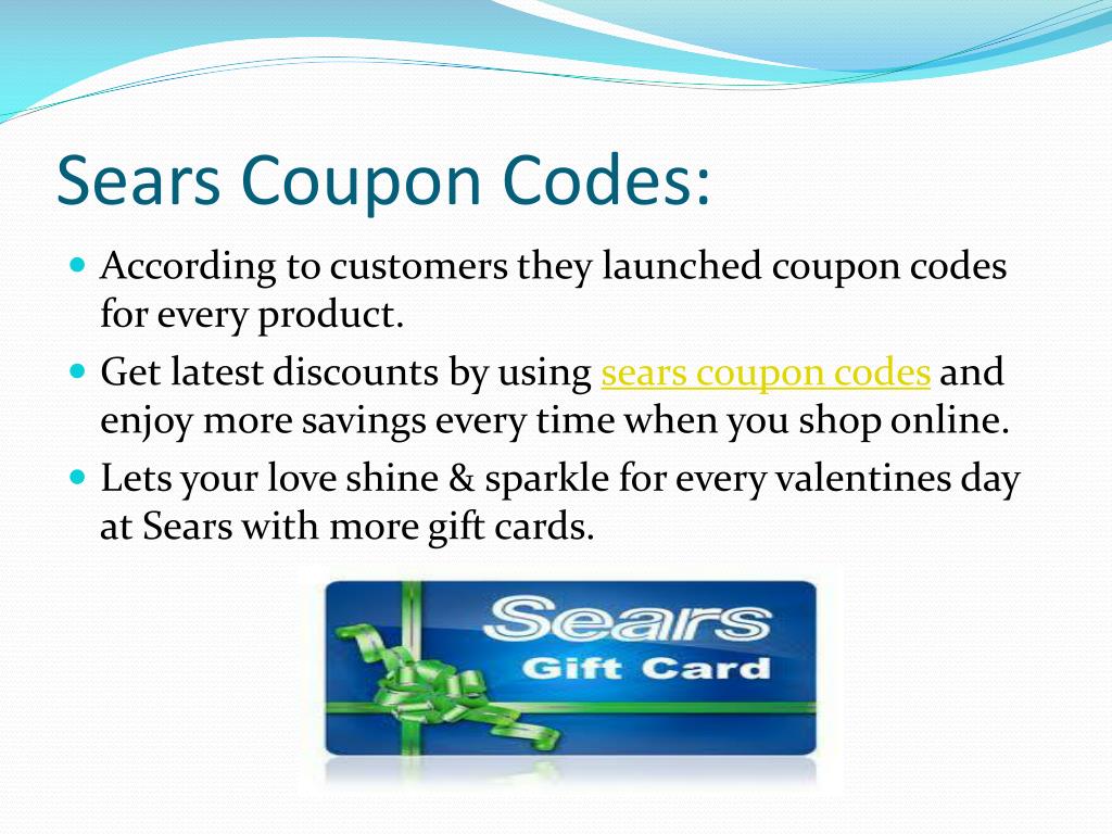 PPT Sears Coupon Codes PowerPoint Presentation, free download ID242451