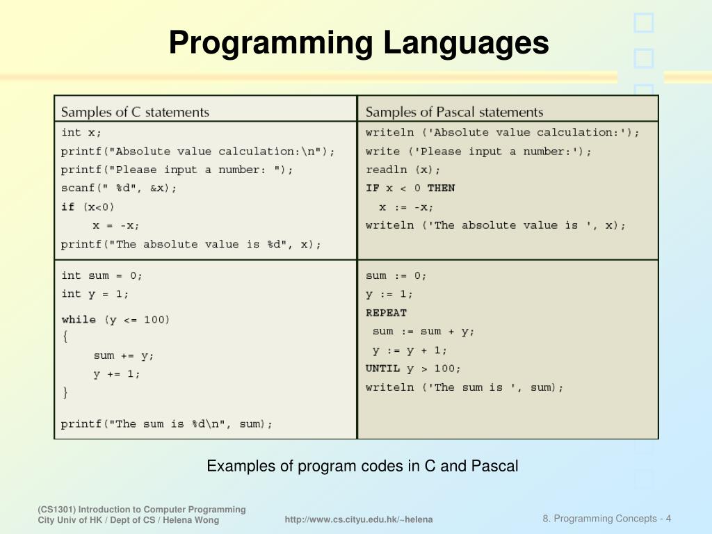PPT Programming Concepts PowerPoint Presentation, free download ID