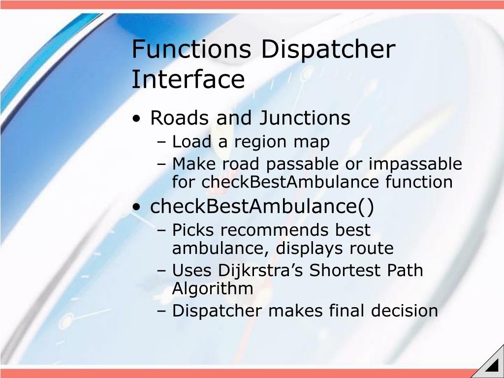 PPT Ambulance Dispatch System PowerPoint Presentation, free download