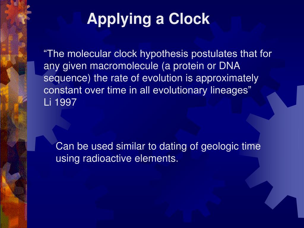 PPT Hickory Dickory Dock Understanding the Molecular Clock