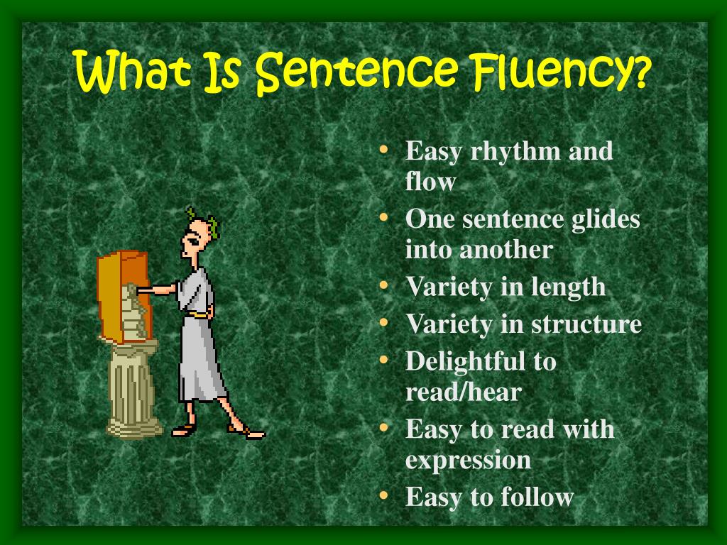 PPT SENTENCE FLUENCY PowerPoint Presentation, free download ID244864