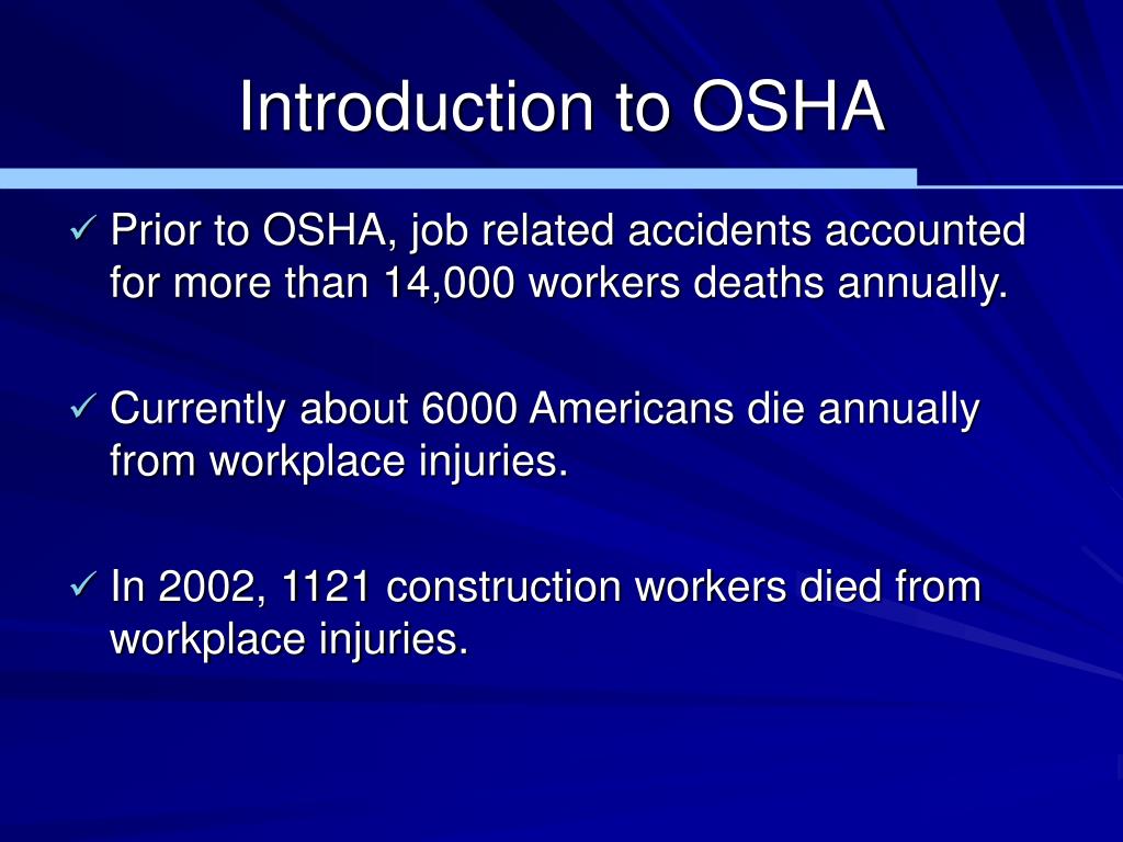 PPT Introduction to OSHA PowerPoint Presentation, free download ID