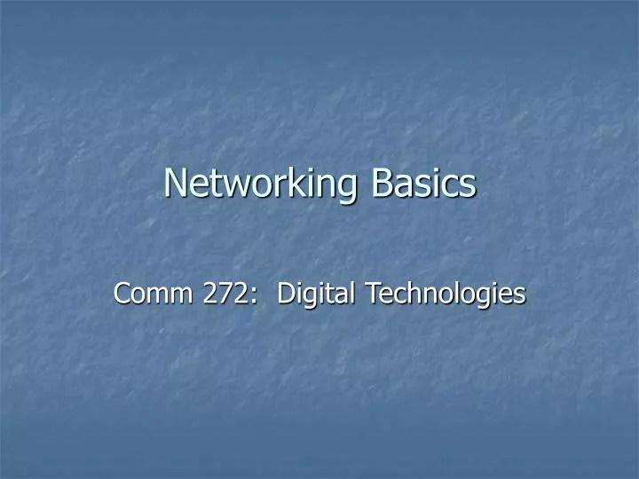 PPT Networking Basics PowerPoint Presentation, free download ID24805