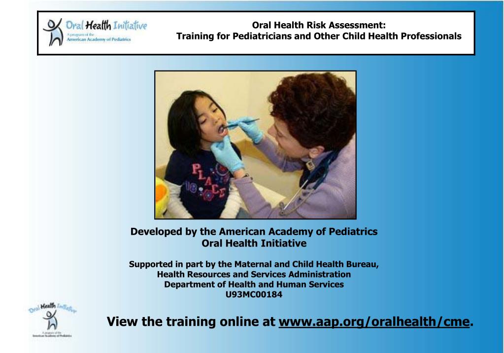 PPT The American Academy of Pediatrics Oral Health Initiative