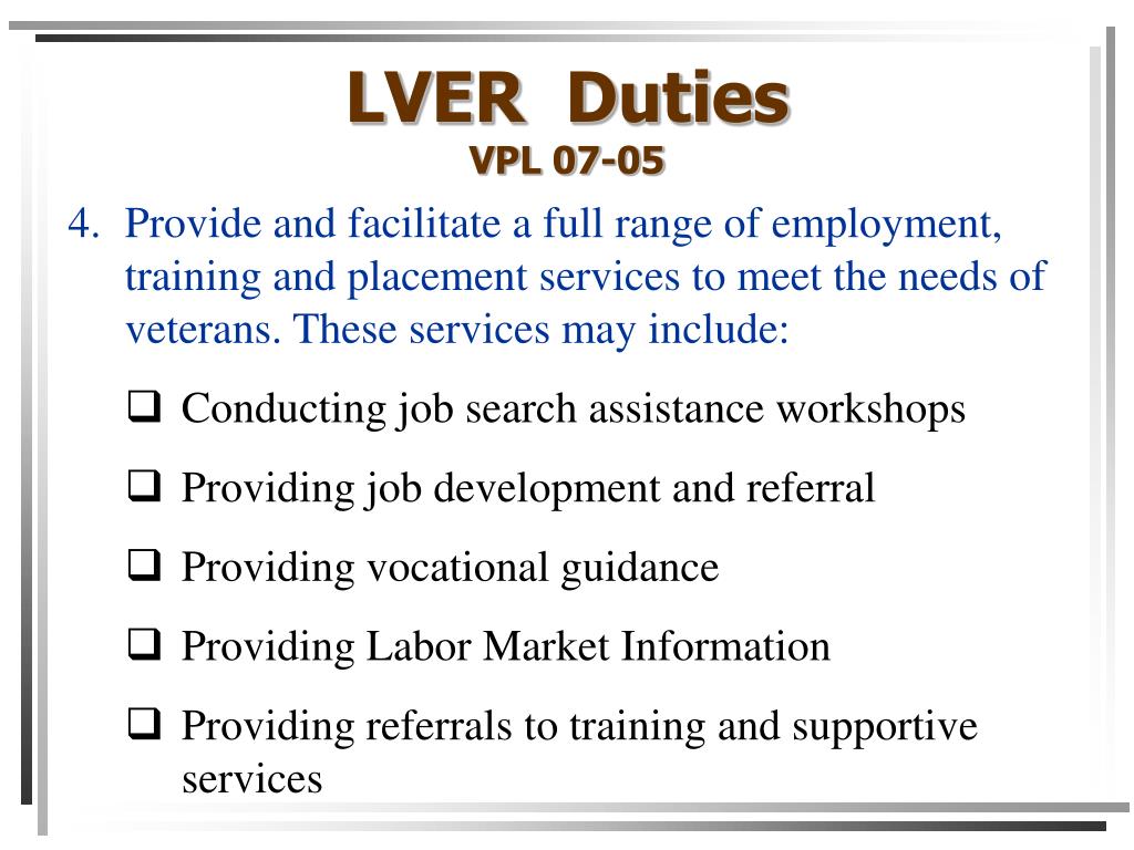 PPT The Disabled Veterans Outreach Program (DVOP) and Local Veterans