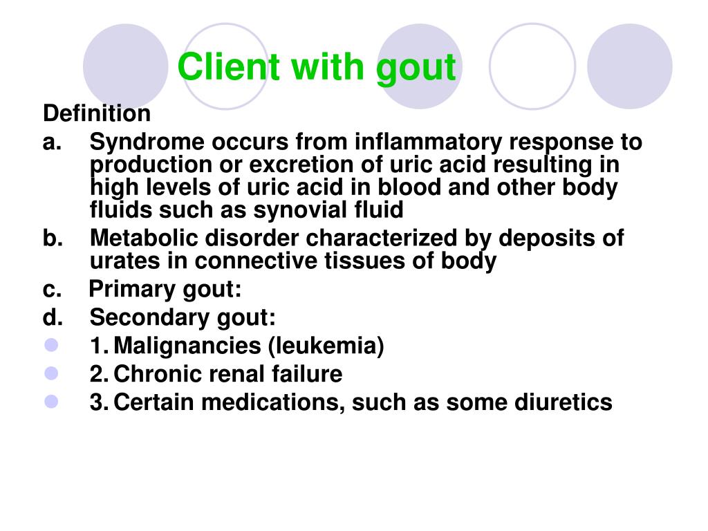 Definition Of Gout Examples and Forms